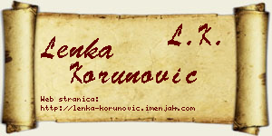 Lenka Korunović vizit kartica